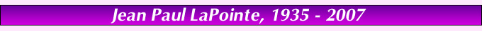 Jean Paul Lapointe Bio Title