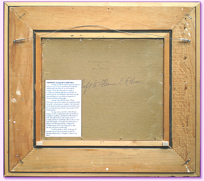 George Thomson Frame Back