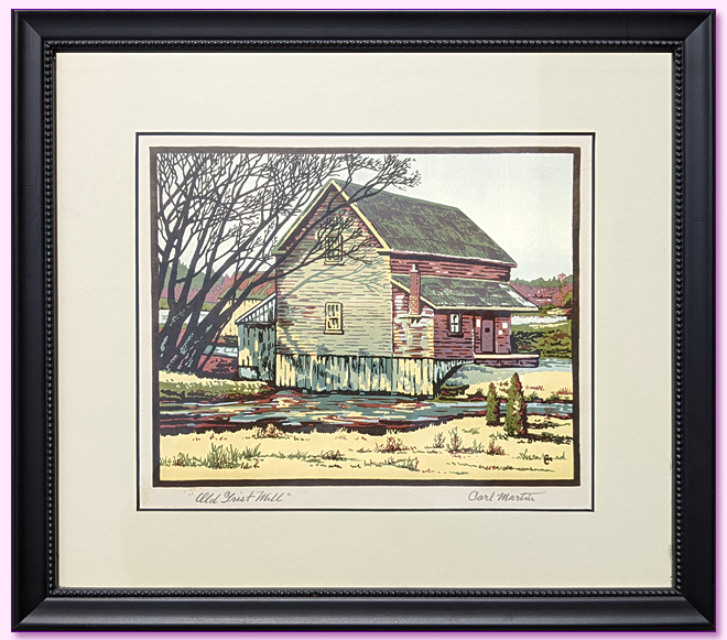 Carl Percy Martin woodcut Framed