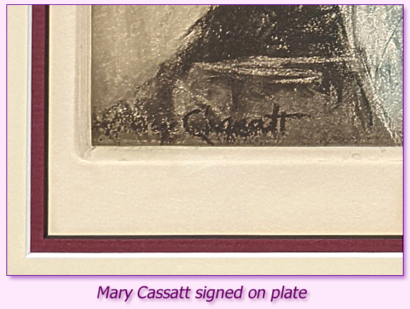 Mary Stevenson Cassatt Plate Signature