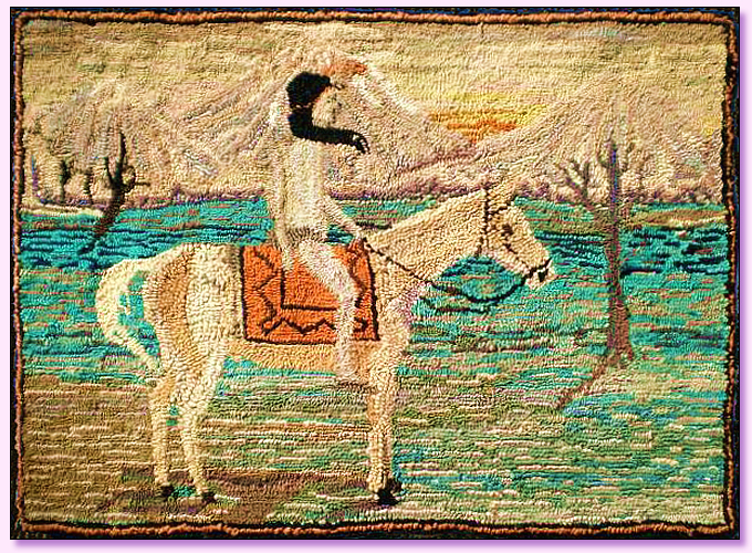 Native American Hooked Rug