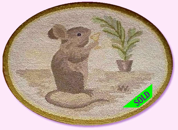 George Wells Hooked Rug Mouse Front