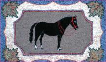 Horse Hooked Rug