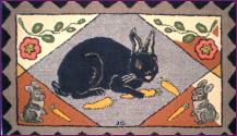 Gerritsen Rabbits Hooked Rug